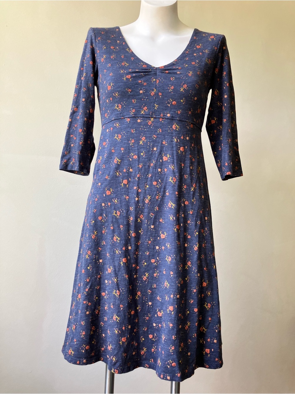 Toad&Co | Rosalinda Half Sleeve V-Neck Floral Ditsy Mini Dress